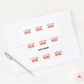 STICKER CARRÉ MARQUE BLANCHE MODERNE ET PERSONNALISABLE VÉRIFIÉE (Enveloppe)