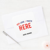 STICKER CARRÉ MARQUE BLANCHE MODERNE ET PERSONNALISABLE VÉRIFIÉE (Enveloppe)