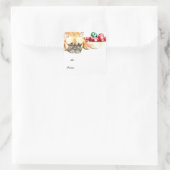 Sticker Carré Marque cadeau Noël Français Bulldog (Sac)