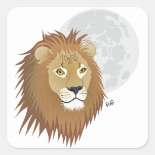 Sticker Carré Marque du lion