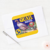 Sticker Carré Marque Quail Contra Costa Bartletts (Enveloppe)