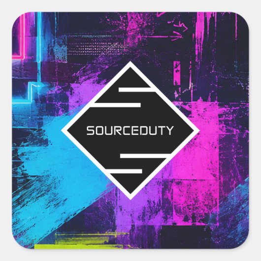 Sticker Carré Marque Sourceduty (Devant)
