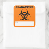 Sticker Carré Marquer les packages entrants avec le signe de qua (Sac)