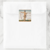 Sticker Carré Marques distinctives d'un guerrier de Virginie (Sac)