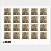 Sticker Carré Mars, à partir de "Douze mois de fruits" (Feuille)