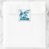 Sticker Carré Mars Dragon de Pierre de naissance : Aquamarine (Sac)