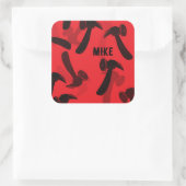 Sticker Carré Marteau de charpentier (Sac)