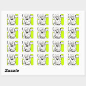 Sticker Carré Martian Manhunter Soit 5 (Feuille)