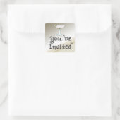 Sticker Carré Martini Cocktail Party Enveloppe d'invitation (Sac)