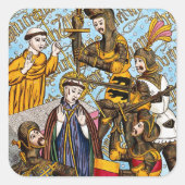 Sticker Carré Martyre de saint Thomas Becket (M 031) (Devant)