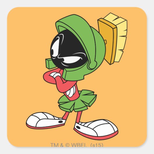 Sticker Carré MARVIN LE MARTIAN™ agacé (Devant)