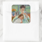 Sticker Carré Mary Cassatt - Jeune mère coudre (Sac)