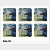 Sticker Carré Mary Cassatt - La fête de la navigation (Feuille)