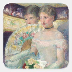 Sticker Carré Mary Cassatt - La Loge