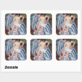 Sticker Carré Mary Cassatt - Le bain de l'enfant / Le bain (Feuille)