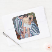Sticker Carré Mary Cassatt - Le bain de l'enfant / Le bain (Enveloppe)