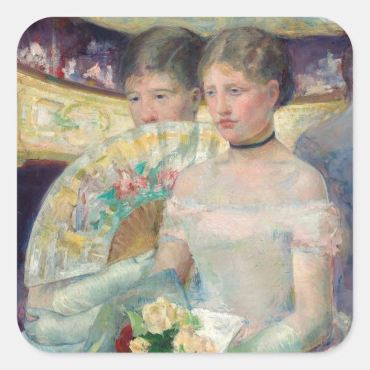 Sticker Carré Mary Cassatt - Le Loge (Devant)