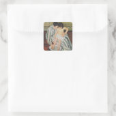 Sticker Carré Mary Cassatt Peinture sur le bain de l'enfant (Sac)