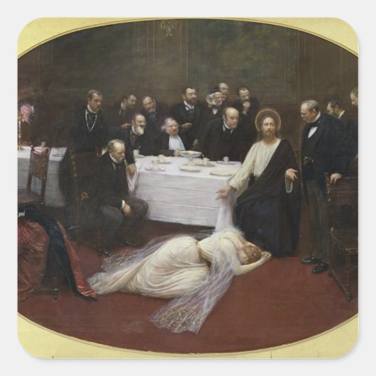 Sticker Carré Mary Magdalene dans la maison du Pharisien (Devant)