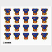 Sticker Carré Mascotte frontale Jagdterrier (Feuille)