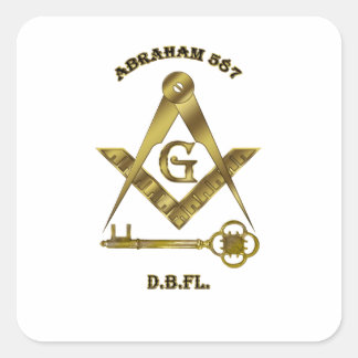 Sticker Carré Masons internationaux Abraham 587