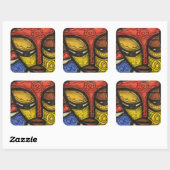 Sticker Carré Masque 2 (Feuille)