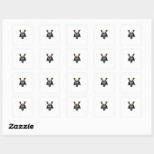Sticker Carré Masque de samouraï (Feuille)