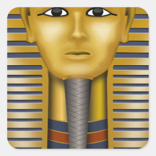 Sticker Carré Masque égyptien Tutankhamun