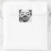 Sticker Carré Masque Visage Couvrant Requis Lash Covid Rose (Sac)