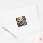 Sticker Carré Masque Visage Couvrant Rose De Maquillage Requis (Enveloppe)