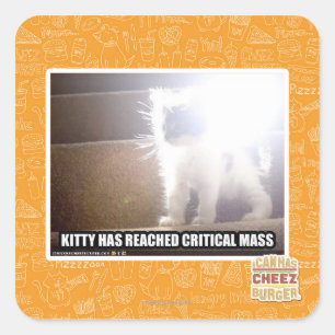 Sticker Carré Masse critique Kitty