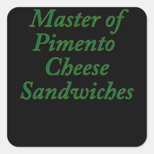 Sticker Carré Master De Fromage Pimento Sandwiches Funny Golf