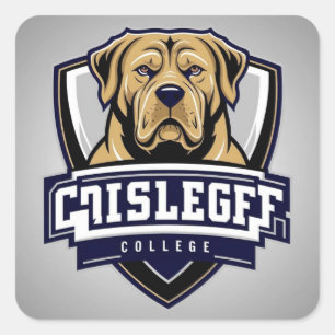 Sticker Carré Mastiff Dog : Logo de l'université