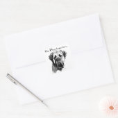 Sticker Carré Mastiff Joyeux visage (Enveloppe)