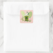 Sticker Carré Matcha et Macarons (Sac)