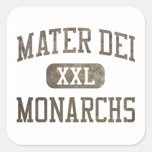 Sticker Carré Mater Dei Monarchies Athlétisme (Devant)