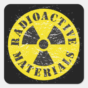 Sticker Carré Matériaux radioactifs