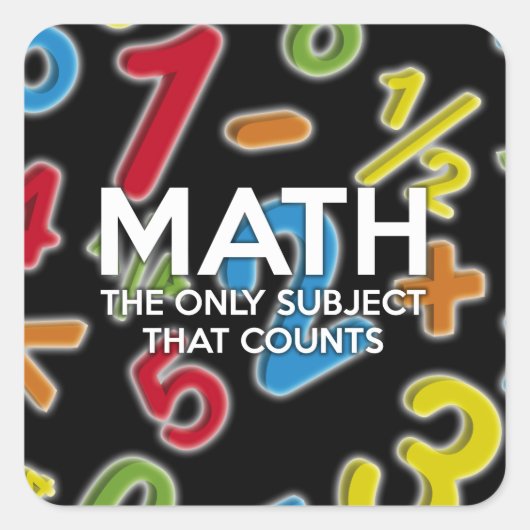 Sticker Carré Math. Le seul sujet qui compte (Devant)