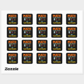 Sticker Carré Math Sujet Counts Mathématique Math Enseignant (Feuille)