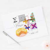 Sticker Carré mathématiques formule école de physique (Enveloppe)