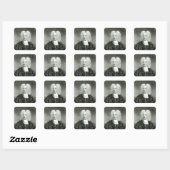 Sticker Carré Mather en coton (Feuille)