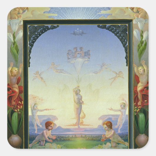 Sticker Carré Matin, 1808 (Devant)