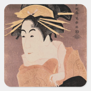 Sticker Carré Matsumoto Yonesaburo dans le rôle de la courtisan