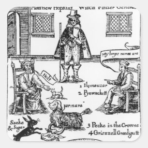 Sticker Carré Matthew Hopkins, Witchfinder General