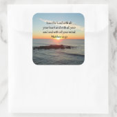 STICKER CARRÉ MATTHEW PAISIBLE 22:37 DESIGN SCRIPTURE DE LEVER (Sac)