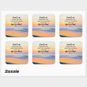 Sticker Carré Matthieu 11:28 Venez à moi tous qui sont fatigués  (Feuille)