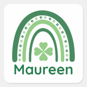 Sticker Carré Maureen Nom Clover Boho Rainbow