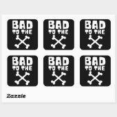 STICKER CARRÉ MAUVAIS À L'OS (Feuille)