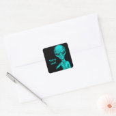 Sticker Carré Mauvais Alien, Tu es le prochain ! (Enveloppe)