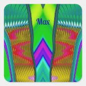 Sticker Carré MAX ~ Multicolore 3D ~ (Devant)